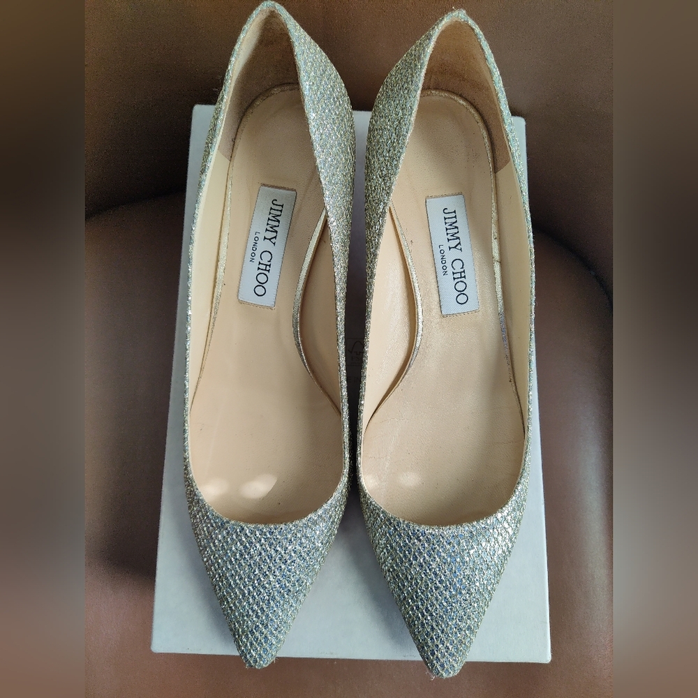 Jimmy Choo Cream Heels Elegant Design